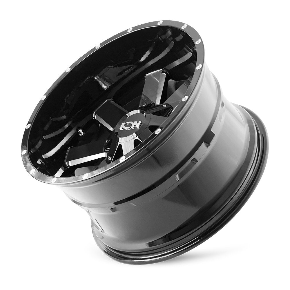 141 Ion Wheels Gloss Black Milled Wheel with Alloy Steel (20 x 9. inches /6 x 130 mm, 0 mm Offset)