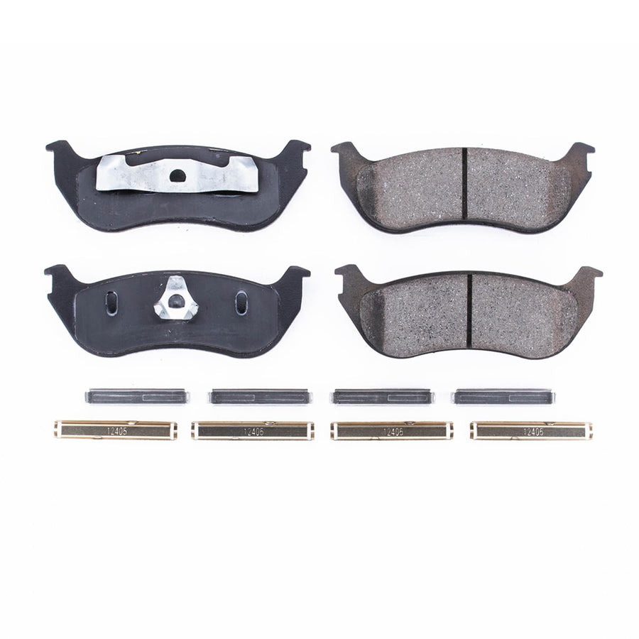 Power Stop Front Brake Kit For Crown Victoria Ford 1996-02 |Explorer 2002-05 |Explorer Sport Trac 2007 |Lincoln Town Car 1996-02 - Ceramic Brake Pads With Installation Hardware, 17-881
