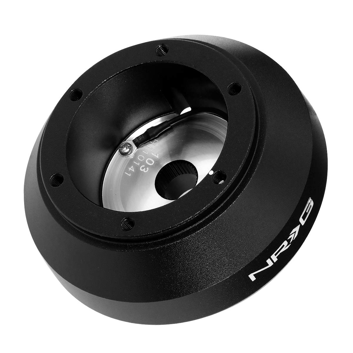 NRG Innovations Steering Wheel NRG-SRK-103H Quick Release Short Hub Adapter 6 X 70mm Bolt Pattern, Retain Horn & Turn Signals, Black Body