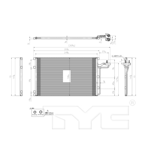 Volvo TYC 4084 Replacement A/C Condenser