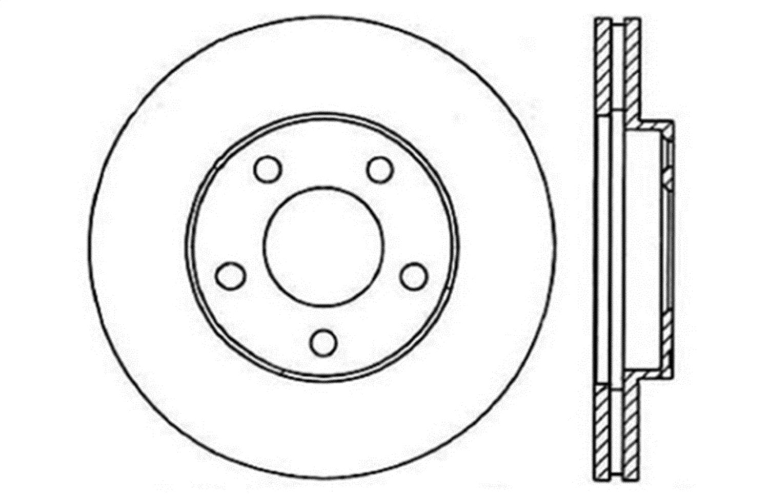 Sport Drilled/Slotted Brake Rotor StopTech 127.61041L (Front Left), 1 Pack