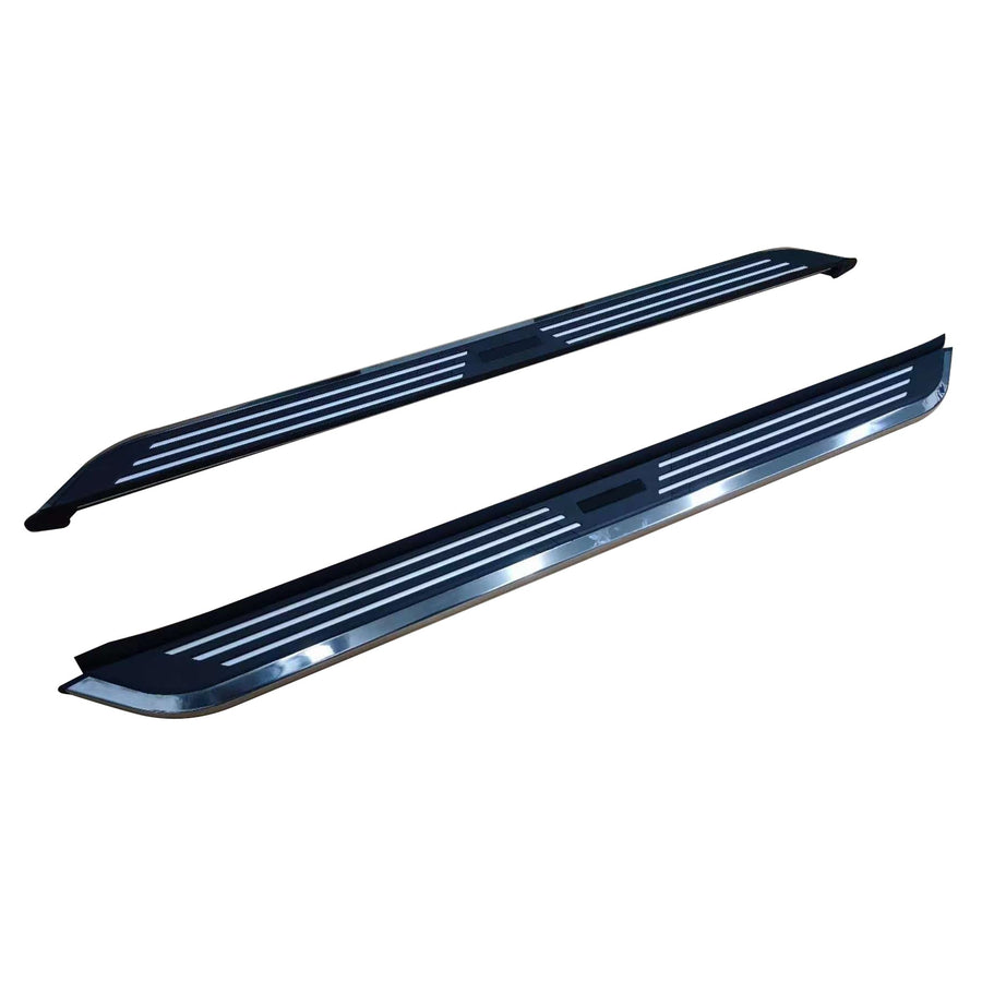 Pinnacle Running Boards Black & Silver Black Horse Compatible with 2013-2019 Mitsubishi Outlander-PIM170