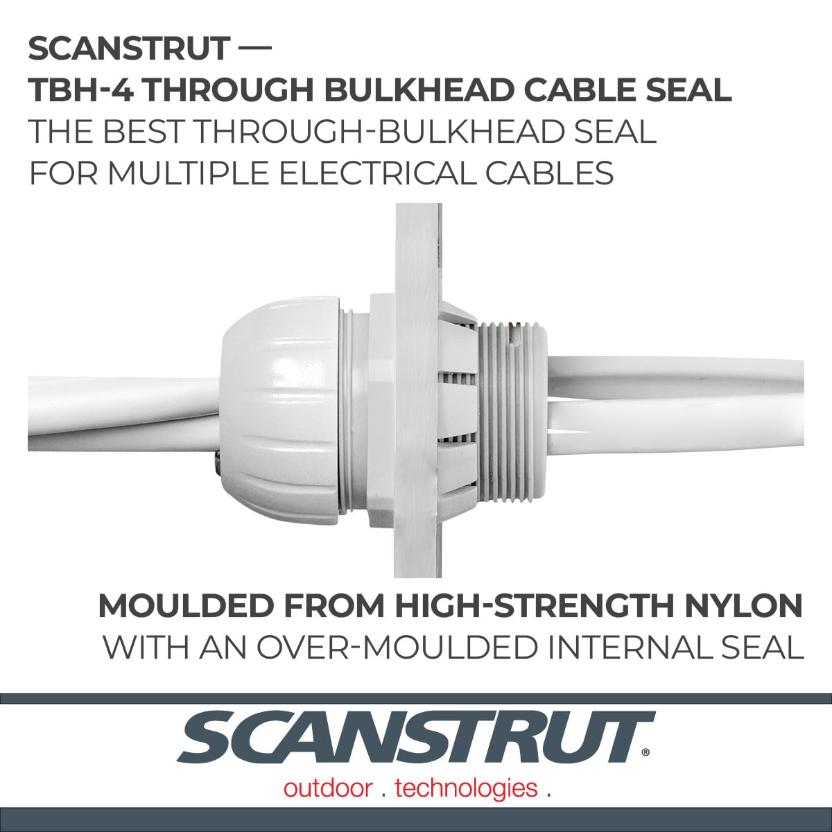 Through Bulkhead Seal Scanstrut - up to 5 Cables