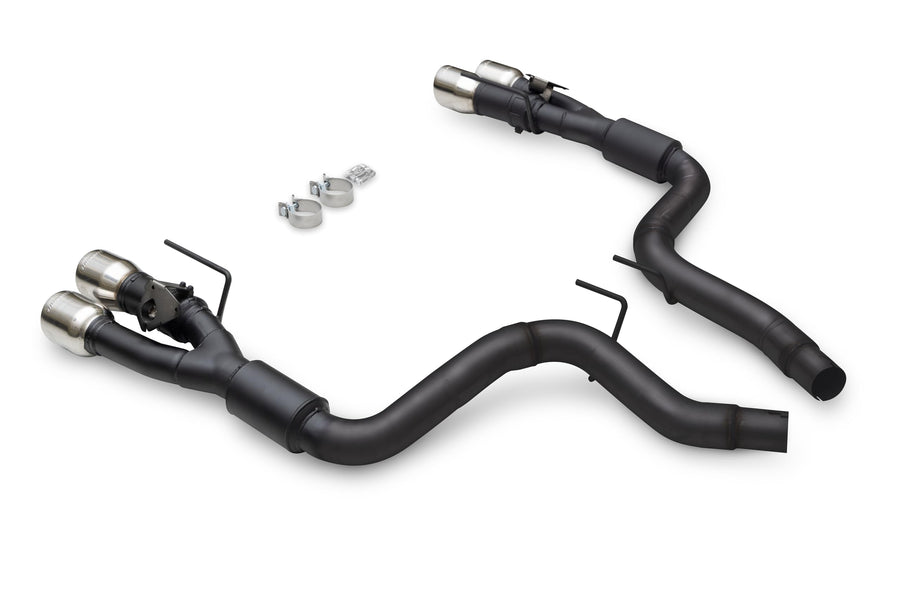 Outlaw Series Flowmaster 818164 Axle-Back Exhaust Kit 3 Inch 409 Stainless Steel with 4 Inch Polished Quad Tips with Valves Compatible with 2024 Ford Mustang GT 5.0L Coyote and 2.3L EcoBoost