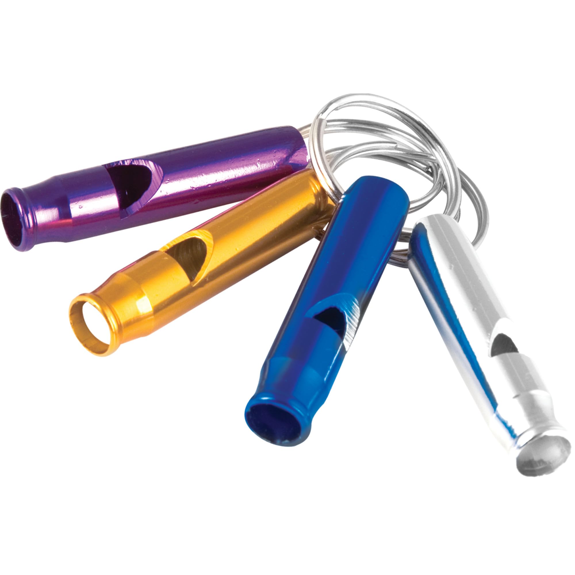 Anodized Aluminum Whistle Performance Tool W3211 with Key Ring - Small Fishbowl Packaging, US Patents D673370 and D685580