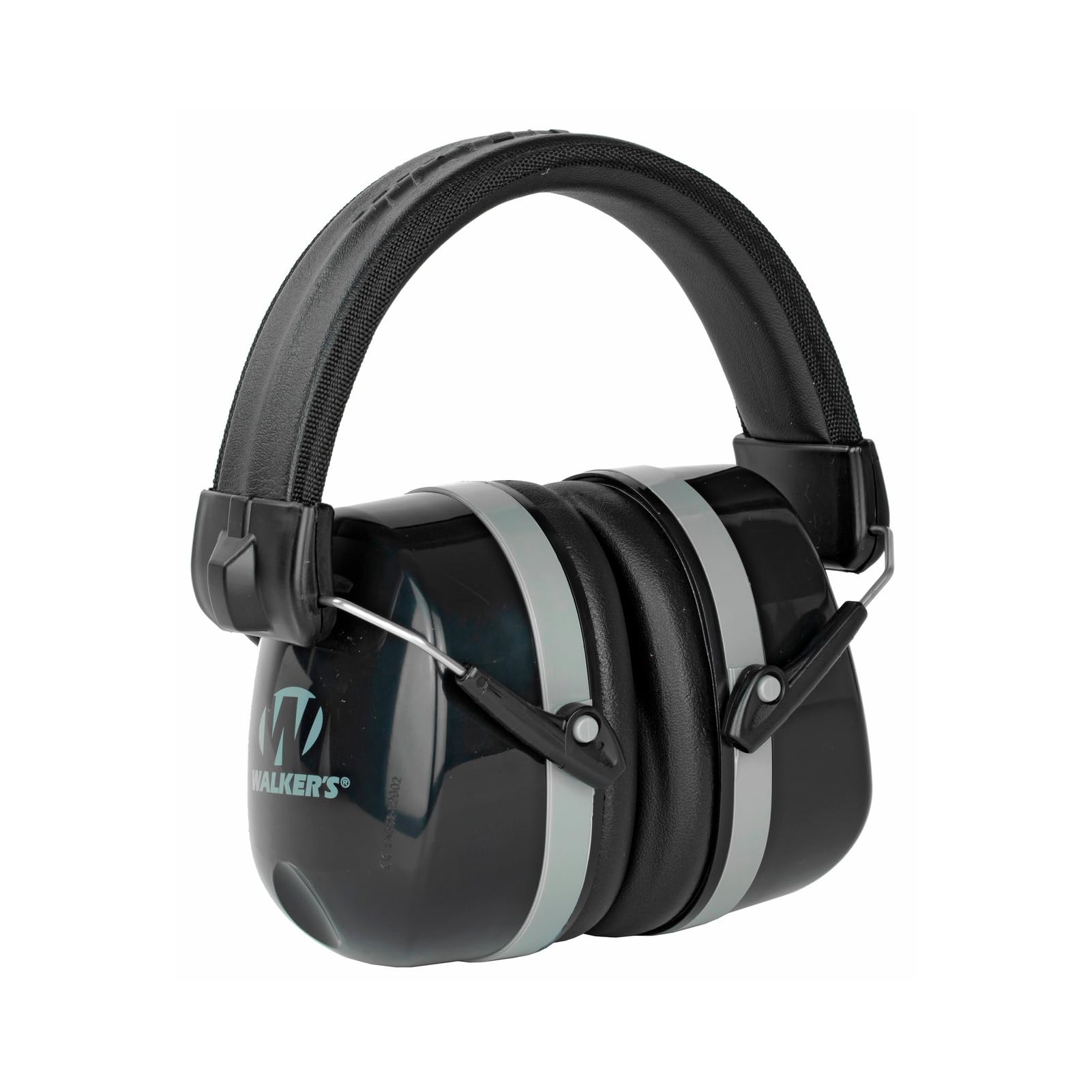 WALKER'S Passive Premium Folding Lightweight 32dB NRR Noise-Blocking Hunting Gun Range Shooting Hearing Protection Muff w/ Padded Headband & PVC Earpads