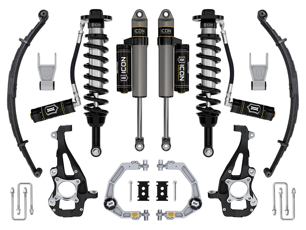 2021-2024 Ford F-150 ICON 4WD, 3.5-4.5" Lift, Stage 3 Suspension System, Billet, w/Leaf Packs