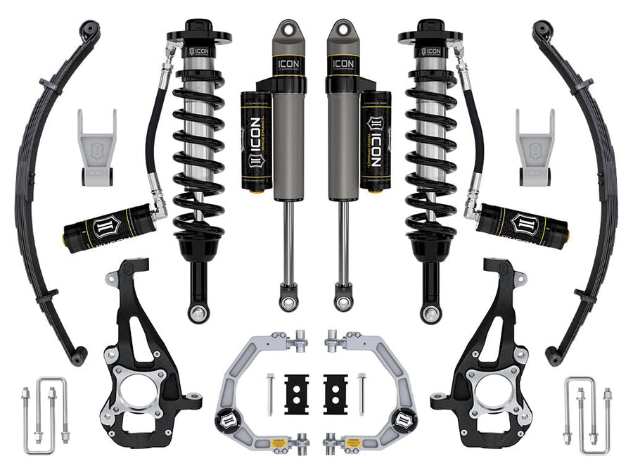 2021-2024 Ford F-150 ICON 4WD, 3.5-4.5" Lift, Stage 3 Suspension System, Billet, w/Leaf Packs