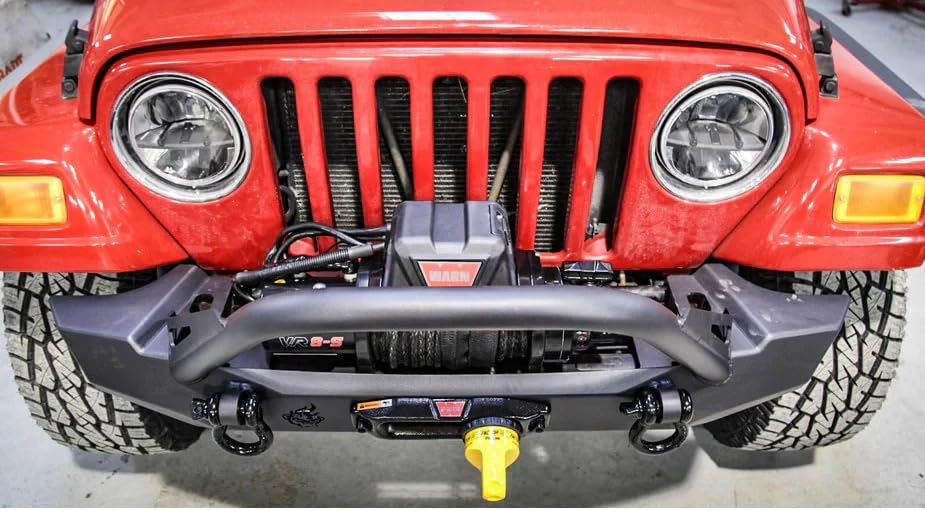 Midwidth Pyro Front Bumper - Flat Top Stinger compatible with Jeep CJ/YJ/TJ