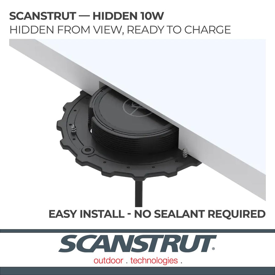 ROKK Wireless Scanstrut SC-CW-01F - Hidden. 10W Waterproof Wireless Charger 12/24V