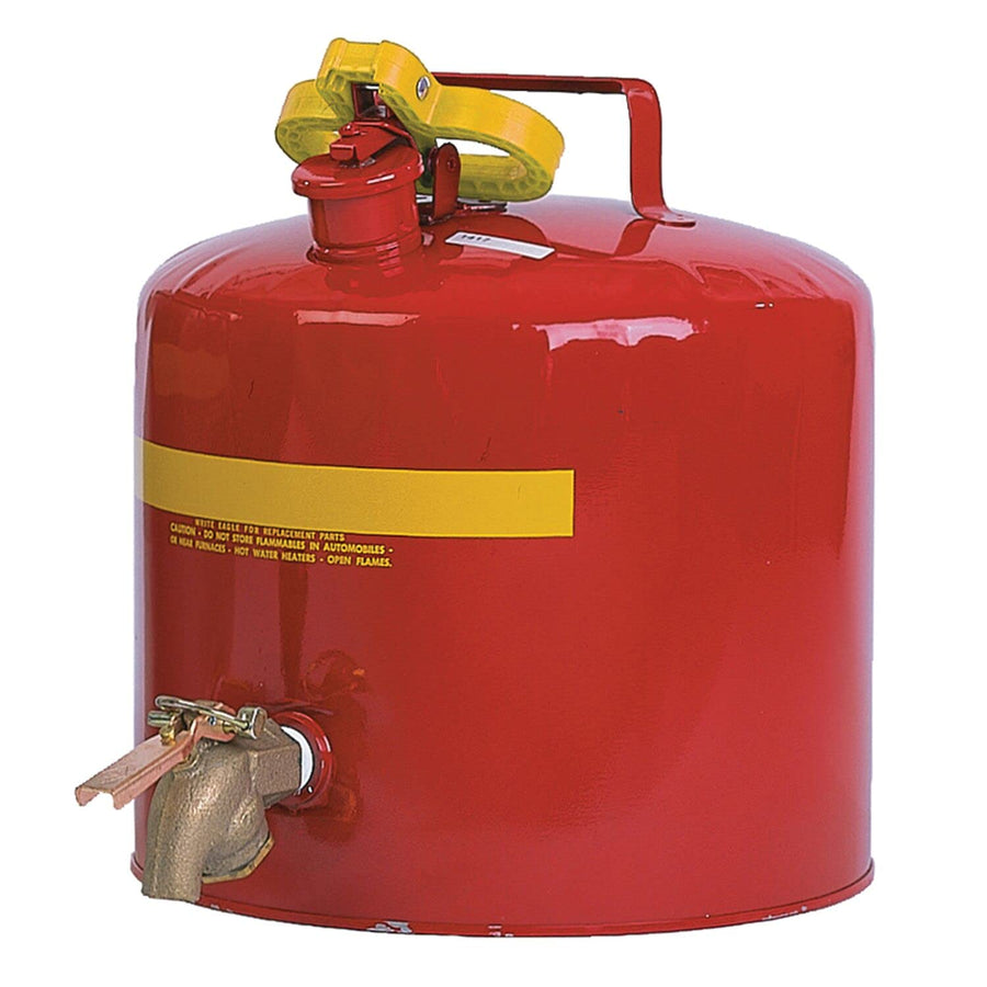 Eagle Faucet Safety Can 1417, 5 Gallon Capacity, 12-1/2" Width x 13-1/2" Depth, Red