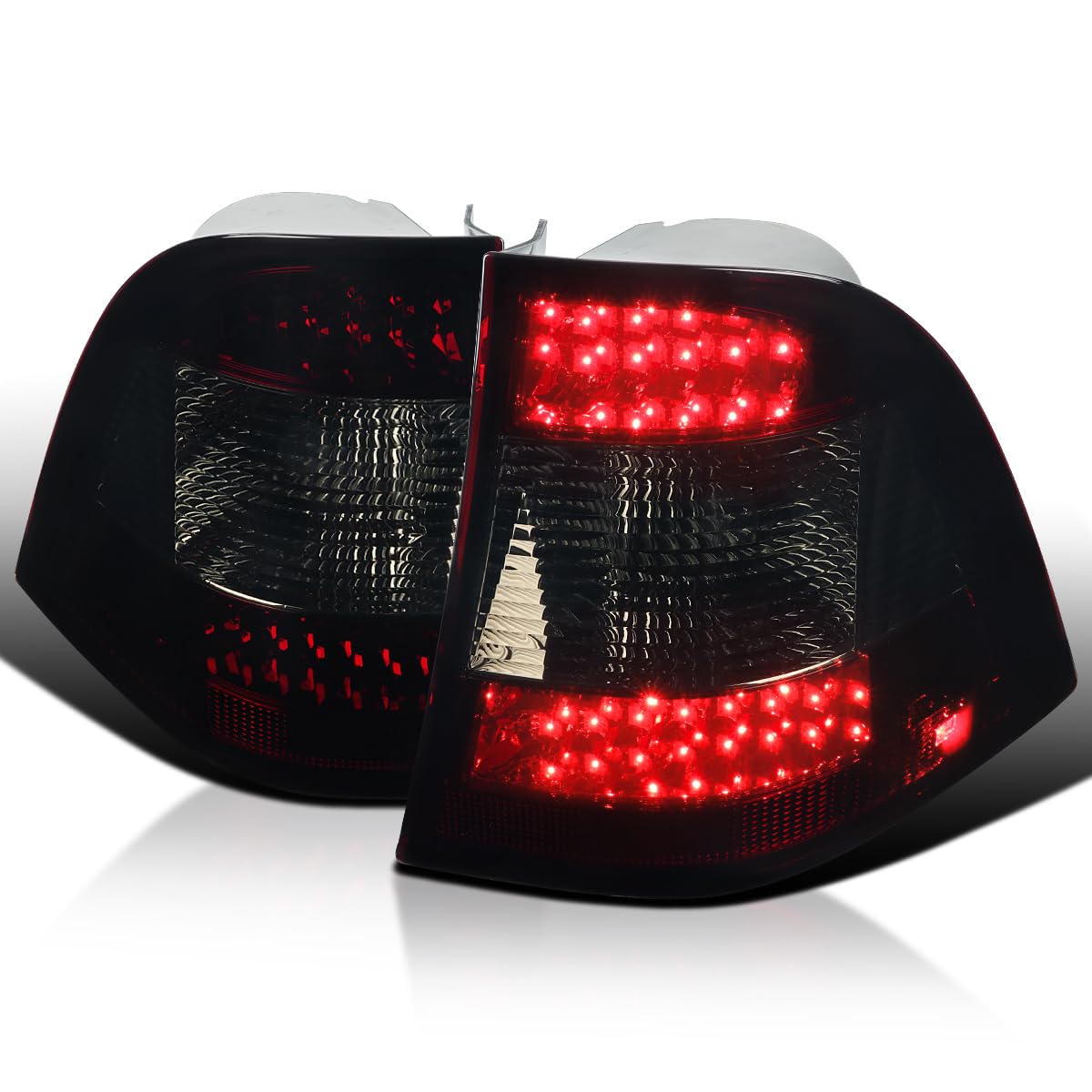 Red Smoke LED Tail Lights SPEC-D TUNING Compatible with 1998-2005 Mercedes-Benz W163 M-Class, Left + Right Pair Assembly