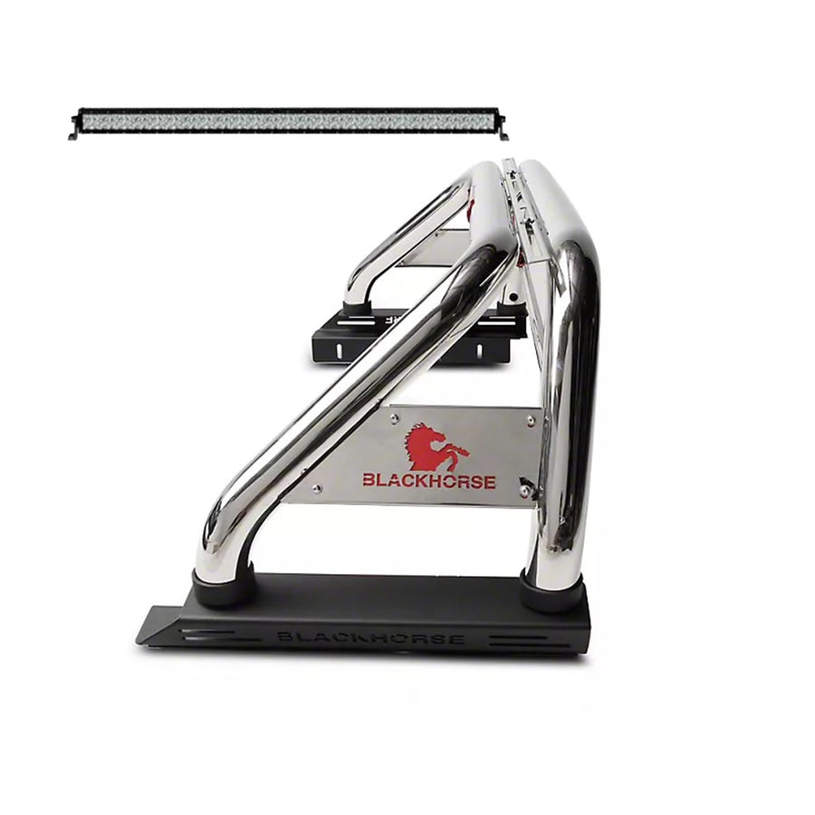 Classic Black Horse Roll Bar Stainless Steel Compatible with 2005-2021 Nissan Frontier