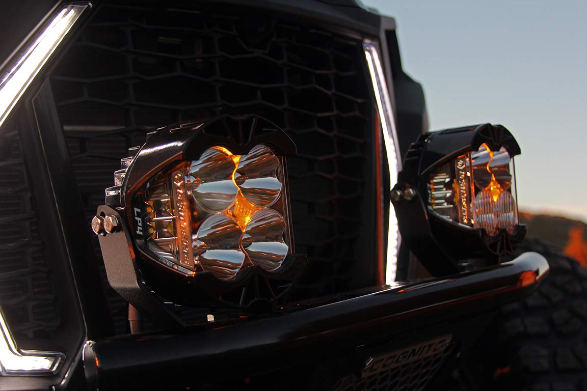 Baja Designs LED Light Pod LP4 Pro - 2PCS w/ Wiring Harness (Driving/Combo; Amber)