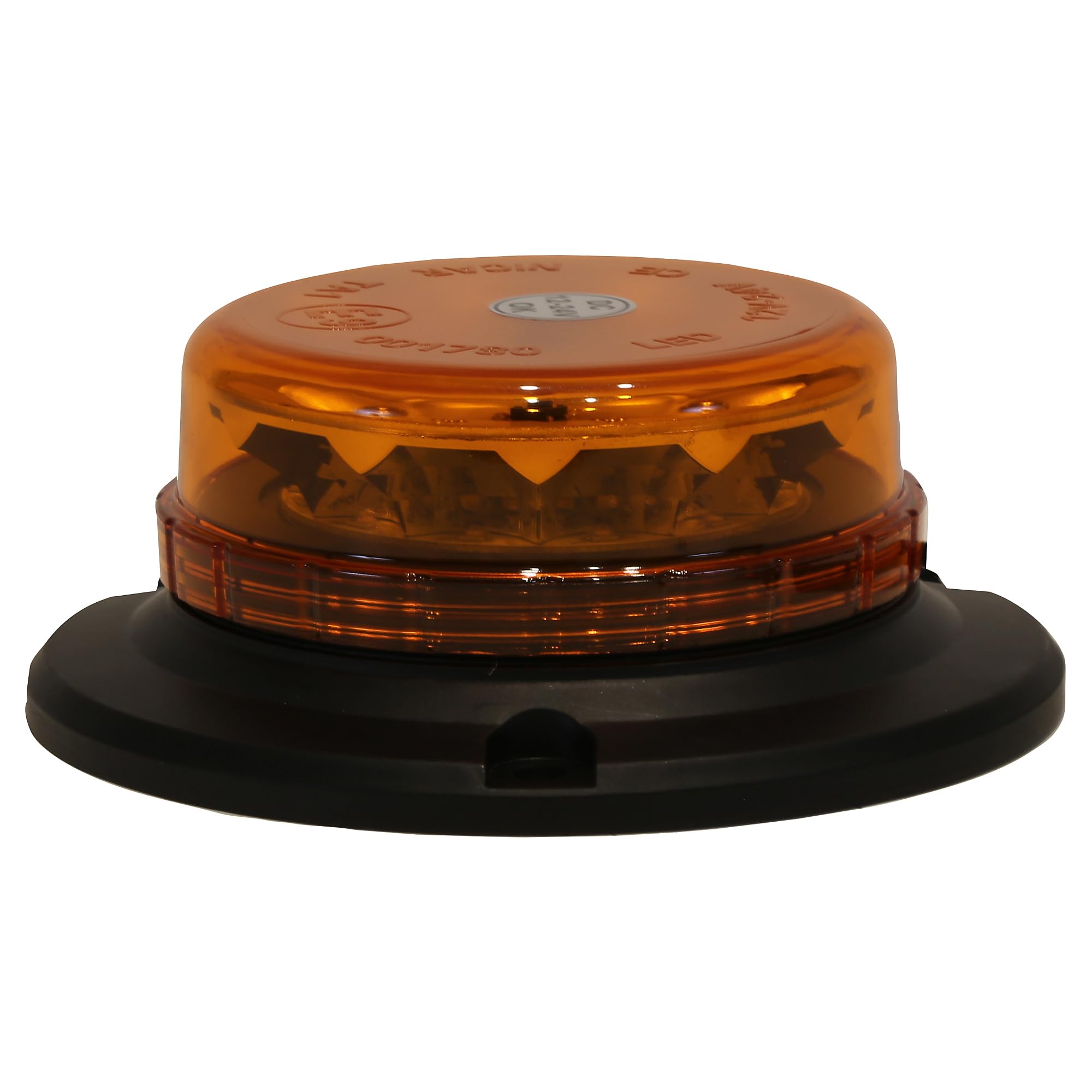Low Profile Buyers Products SL551ALP LED Beacon Warning Light, 6"x2", Permanent Mount w/13 Blunt Cut Lead, 12 LEDs, 3 Flash Patterns, SAE J845 Class 1, Emergency Lighting for Vehicles