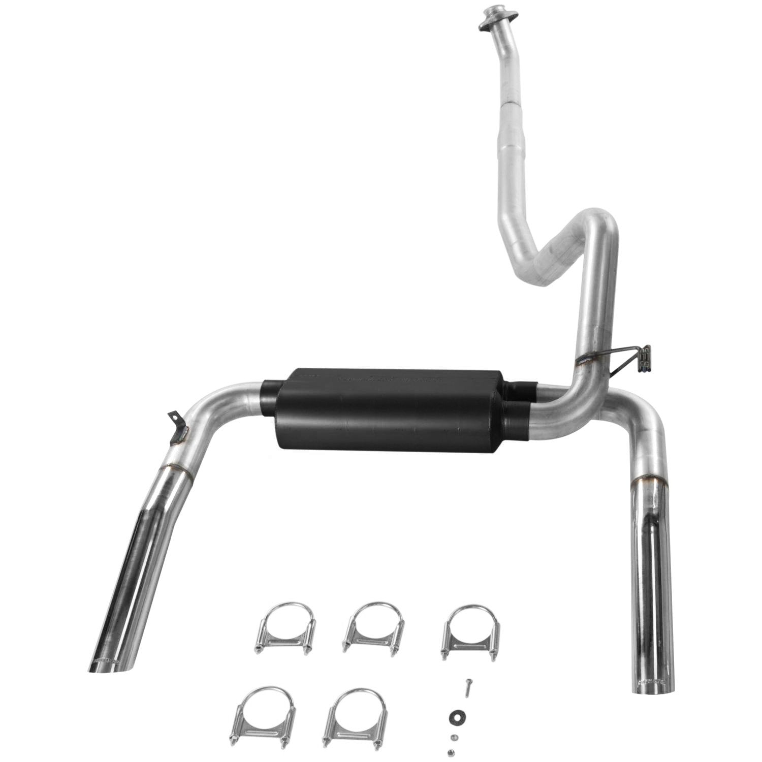 American Thunder Flowmaster 17234 Cat-Back Exhaust Kit 3 Inch Aluminized Steel Polished 304 Stainless Tips Compatible with 1986-1991 Chevy Camaro Pontiac Firebird V8 2.5 inch Flanged Converter