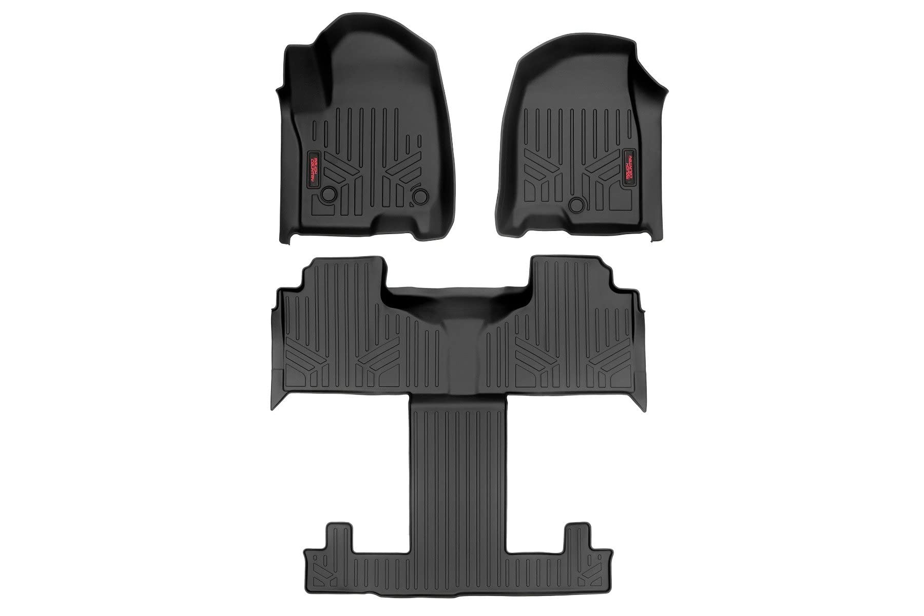 Floor Mats Rough Country for 2021-2024 Chevy/GMC Tahoe/Yukon - M-21712, Front Bench