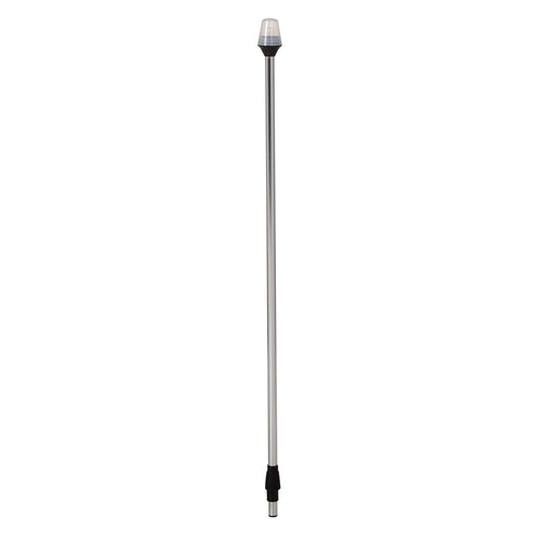 Attwood All-Round 5110-36-7 Frosted Globe Light, 2-Mile 360-Degrees Illumination, 9-Watt Wedge-Base Lamp, 36-Inch Pole