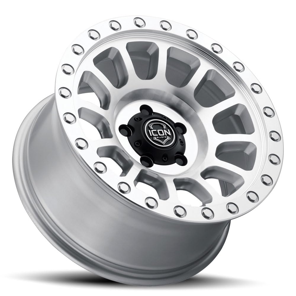 Hulse ICON Alloys, Silver Machined, 17 x 8.5, 5 X 4.5, 0mm Offset, 4.75" BS