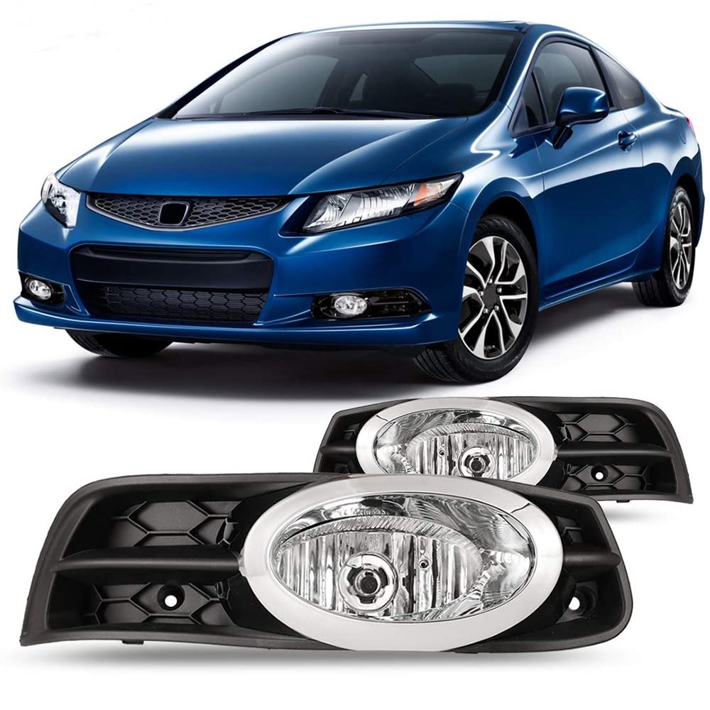 OEM Series Winjet for [2012-2013 Honda Civic Coupe] Driving Fog Lights + Switch + Wiring Kit