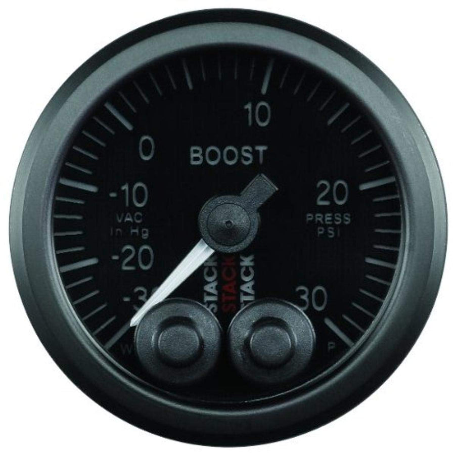 Autometer 52mm Stack Instruments -30INHG To +30PSI Pro Control Boost Pressure Gauge - Black