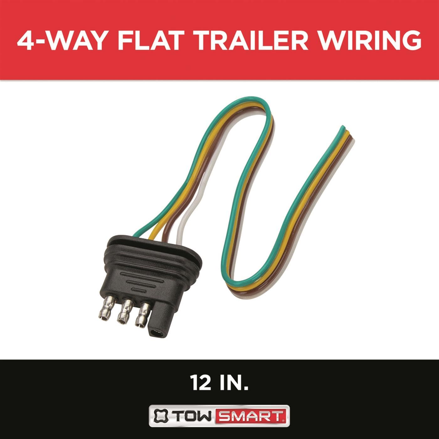 4-Way Flat TOWSMART 12 in. Trailer Wiring Connector