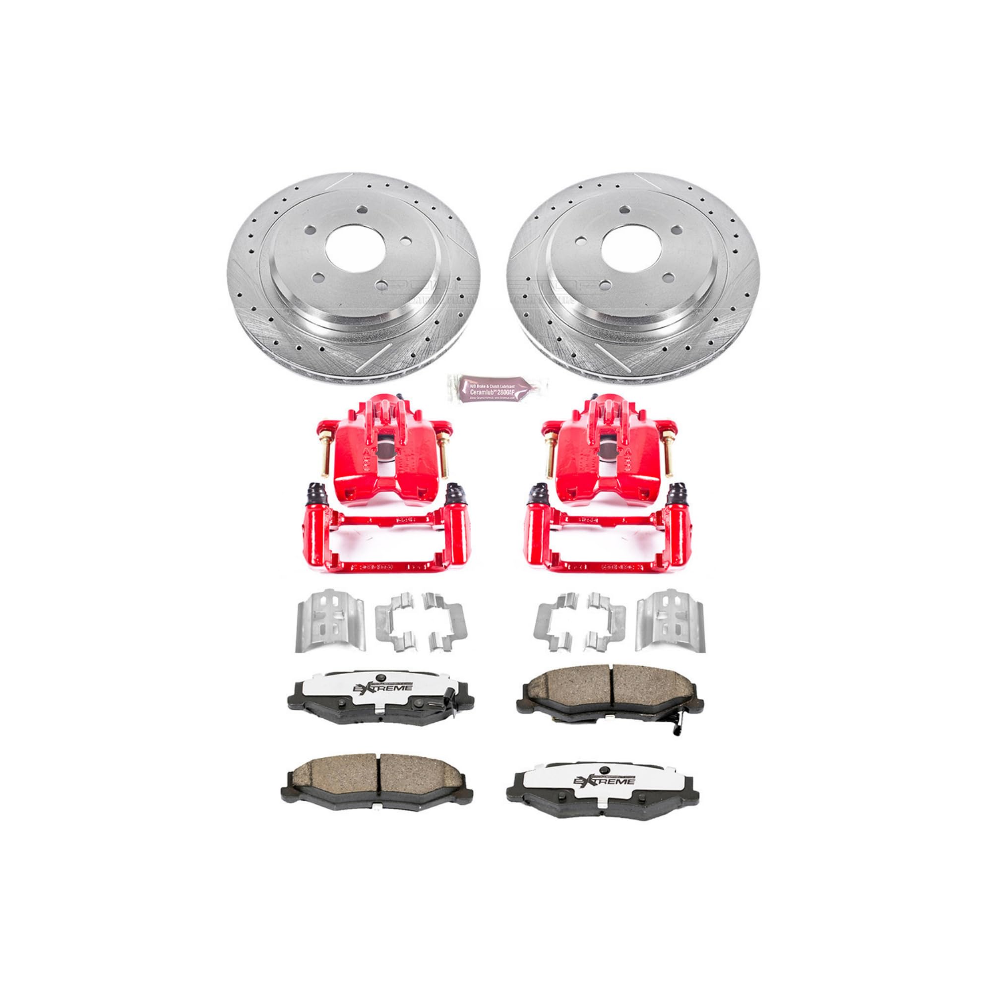 Power Stop KC1563-26 Z26 Street Warrior Rear Brake Kit Cadillac Chevrolet For Cadillac XLR 2004-2009, Chevrolet Corvette 1997-2013 [Model Specific]