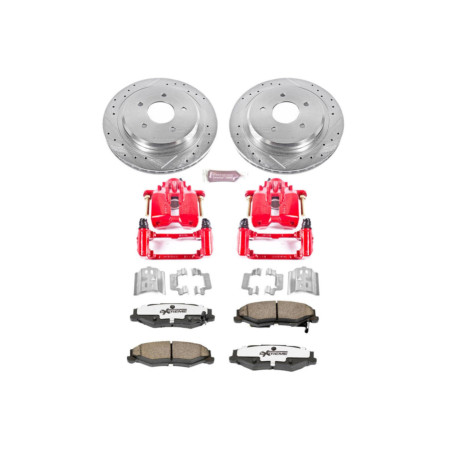 Power Stop KC1563-26 Z26 Street Warrior Rear Brake Kit Cadillac Chevrolet For Cadillac XLR 2004-2009, Chevrolet Corvette 1997-2013 [Model Specific]