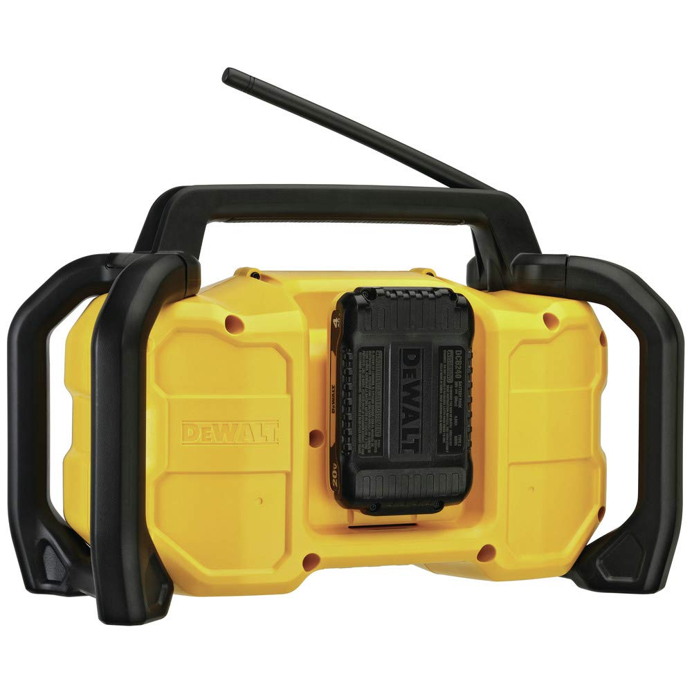 DEWALT Portable Bluetooth Radio 12V/20V MAX, Cordless, 100 ft Range, 3.5” Subwoofers, Jobsite (DCR028B)