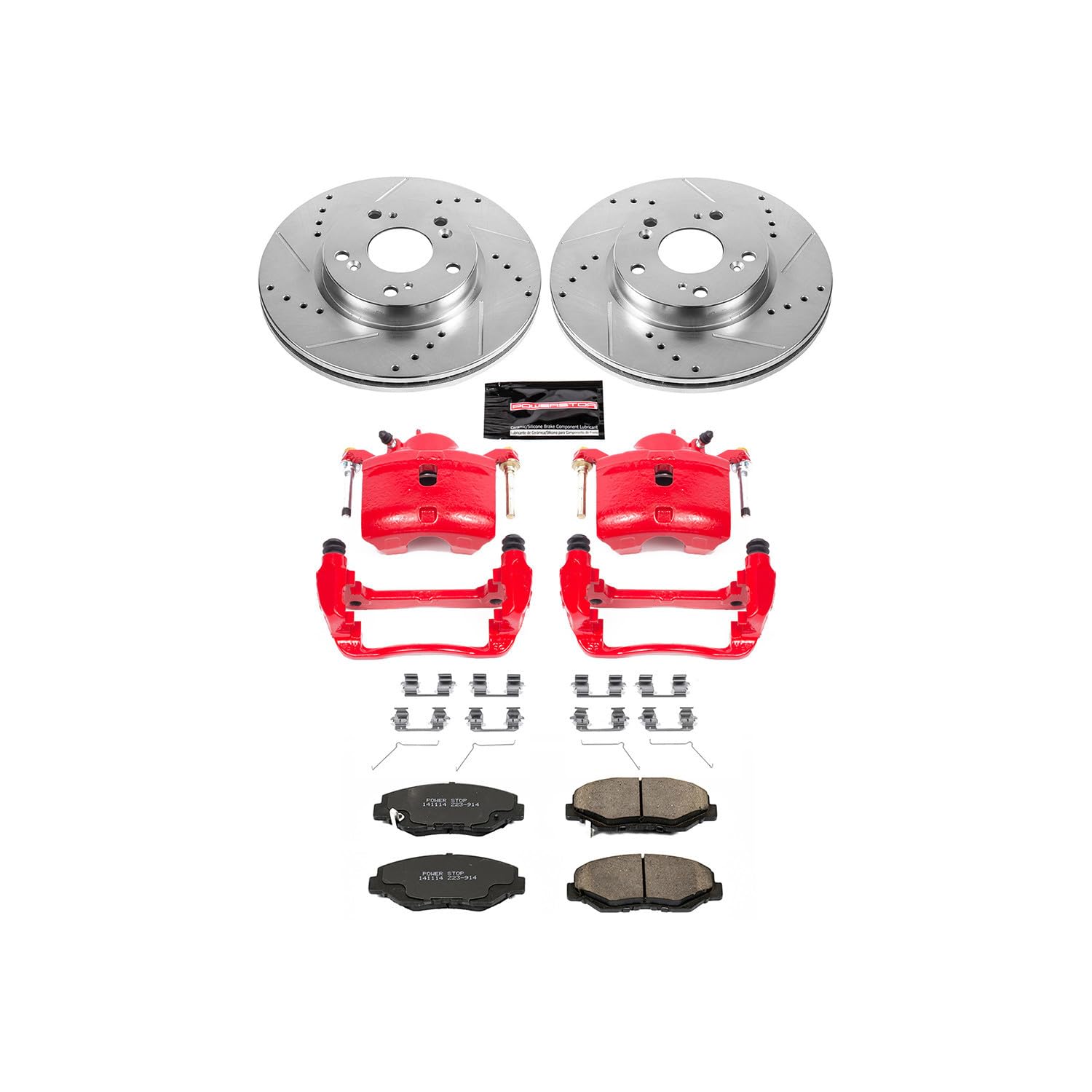 Power Stop Z23 KC6490 Evolution Sport Performance 1-Click Brake Kit with Caliper For Acura ILX 2013, Honda Accord 2013-2017, Honda Fit 2013-2014 [Model Specific]