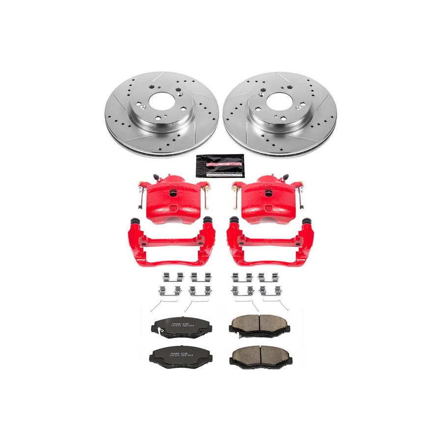 Power Stop Z23 KC6490 Evolution Sport Performance 1-Click Brake Kit with Caliper For Acura ILX 2013, Honda Accord 2013-2017, Honda Fit 2013-2014 [Model Specific]