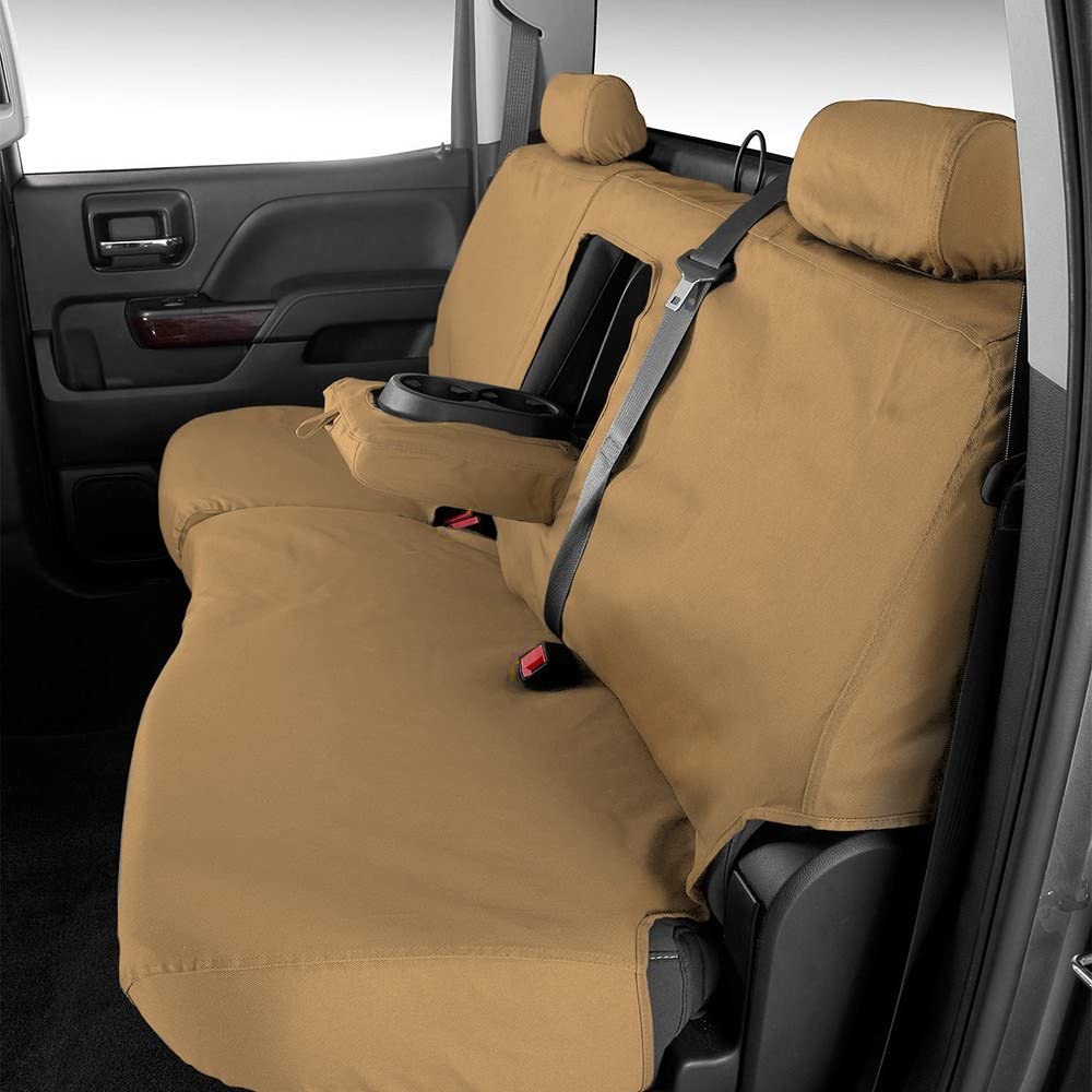Covercraft Custom-Fit SS2359PCTN Front Bench SeatSaver Seat Covers - Polycotton Fabric, Tan