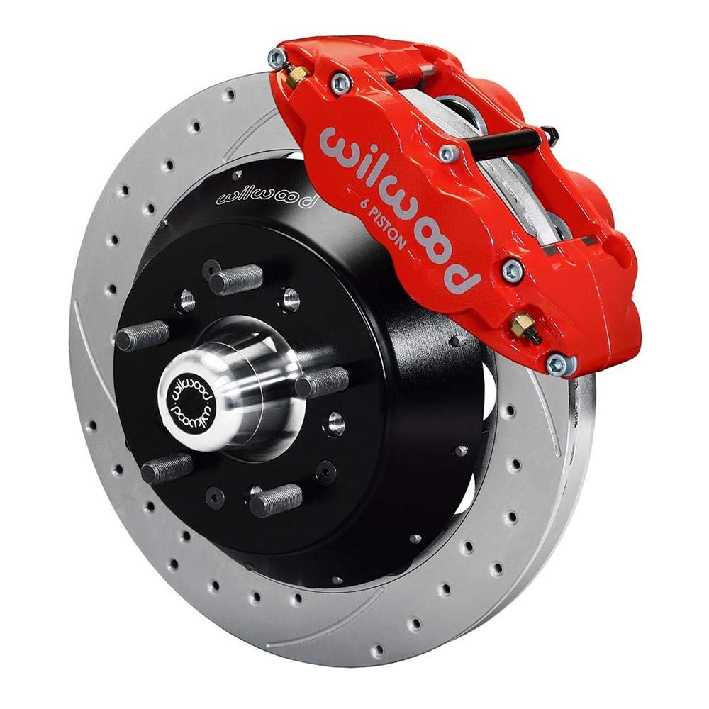 140-9803-ZR WILWOOD FNSL6R Front Hub Kit,12.88" Drill-Zinc,Red Camaro, Nova, Chevelle