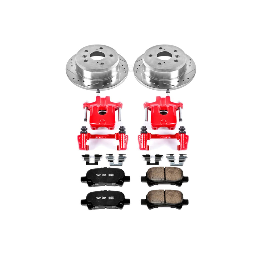 1-Click Performance Brake Kit Power Stop (KC2417) with Calipers For Toyota Avalon 2005-2007, Toyota Camry 2002-2006, Toyota Solara 2004-2008 [Model Specific]