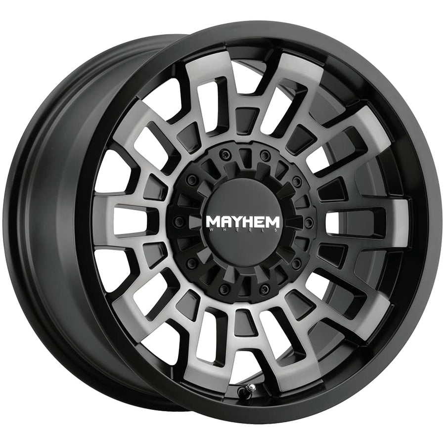 CORTEX MAYHEM 8113 MATTE BLACK W/MACHINED DART TINT 20X10 8-170 -19MM 125.2MM