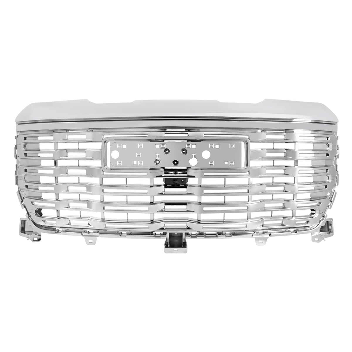 Chrome Spec-D Tuning Denali Style Front Bumper Hood Grille Compatible with 2022-2025 GMC Sierra 1500 Pickup