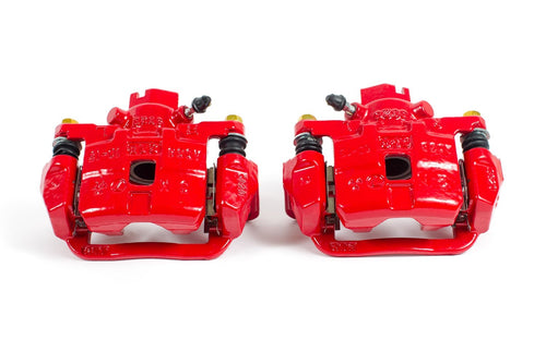 Rear POWERSTOP S2582 Pair of High-Temp Red Powder Coated Calipers for Subaru Baja 2003-2006, Subaru Legacy 2000-2004, Subaru Outback 2000-2004 [Model Specific]