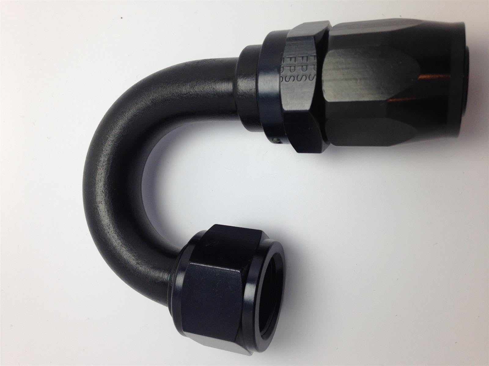 Fragola Performance Systems #6 Nut X #8 Hose 180 Degree Expanding Hose End Black 231805-BL
