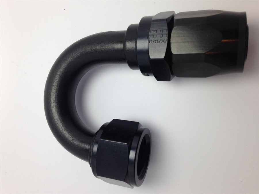 Fragola Performance Systems #6 Nut X #8 Hose 180 Degree Expanding Hose End Black 231805-BL