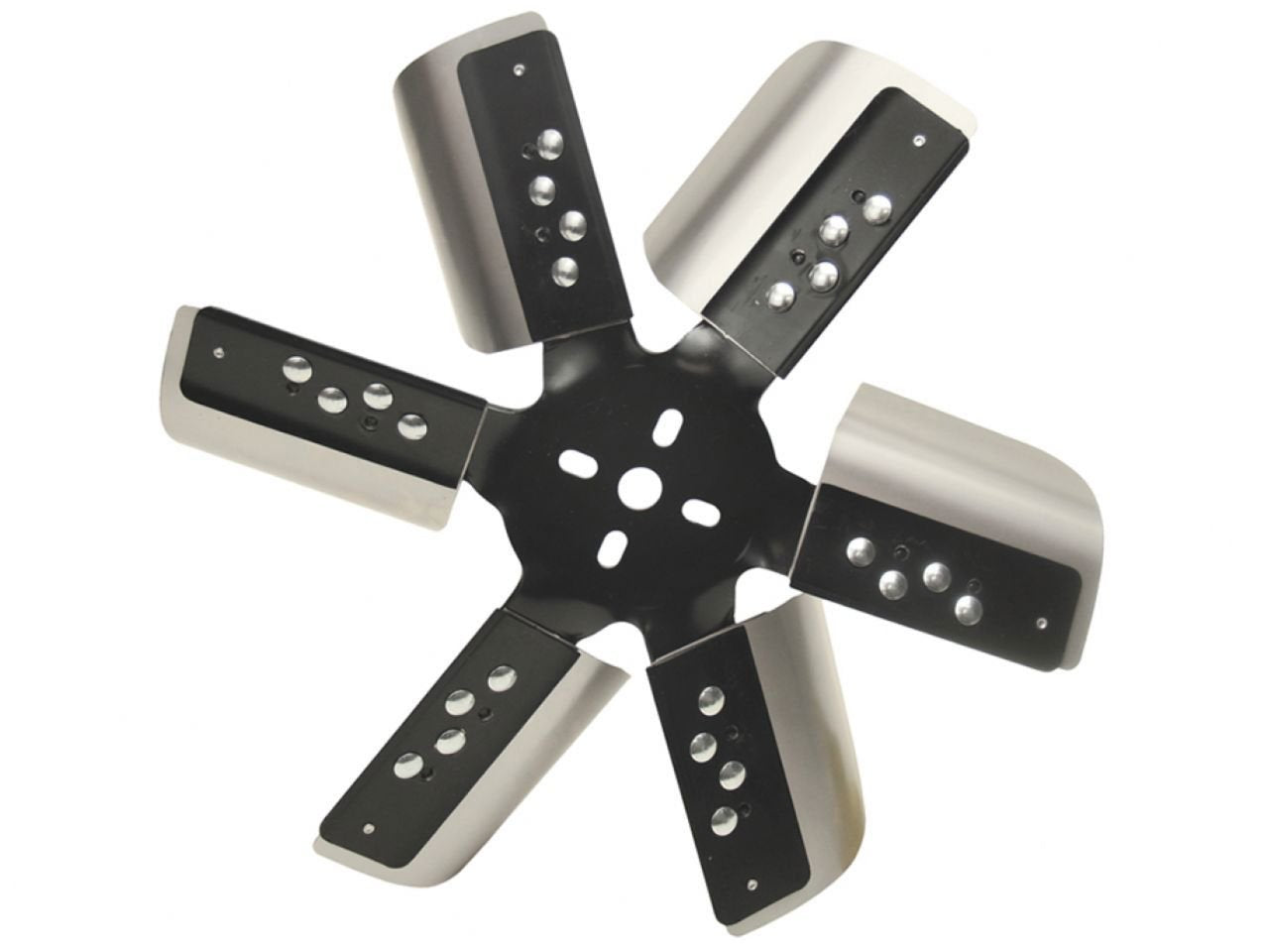 Derale 17015 Heavy Duty 15 Stainless Steel Flex Fan Black Hub, Standard Rotation