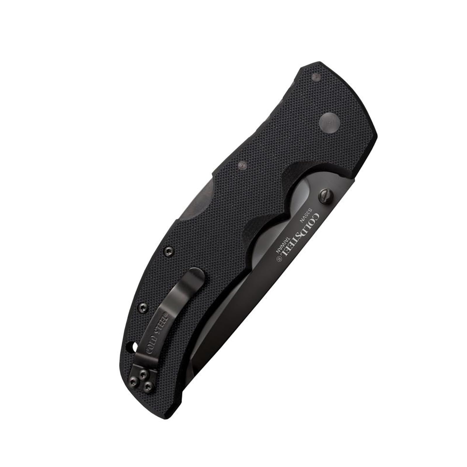Recon 1 Series Cold Steel Tactical Folding Knife with Tri-Ad Lock and Pocket Clip - Made with Premium CPM-S35VN Steel, Tanto Half Serrated