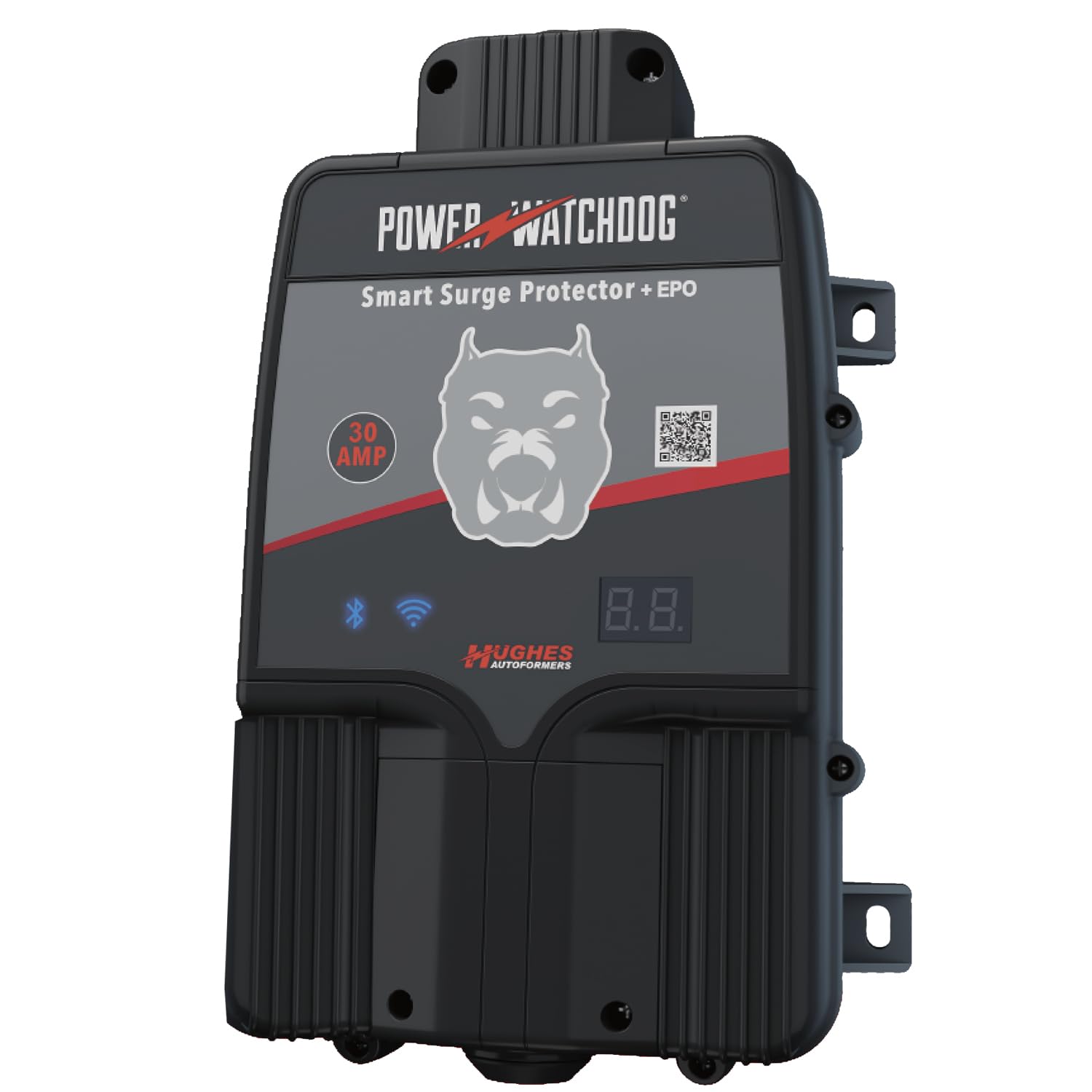 30 Amp Power Watchdog PWD30EPOHW Smart RV Hardwired Surge Protector - Emergency Power Off (EPO) – WiFi Monitoring - Replaceable Surge Module - LED Diagnostics - Durable for RV Campsite Use