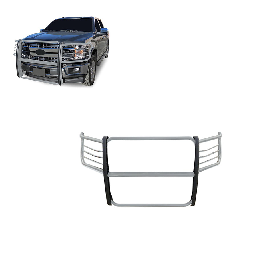 Bumper Guard Black Horse Grille brush Modular Stainless Steel Compatible with 2015-2024 Ford F-150-17FP32MSS