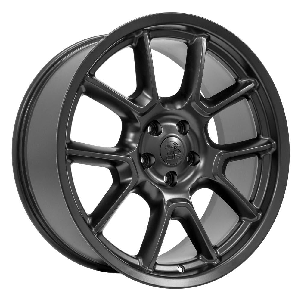 22 Inch OE Wheels DG21 Rim Fits Challenger 50th Anniversary Style 5x127 22x9.5 Satin Black - Hollander 10369 (1)