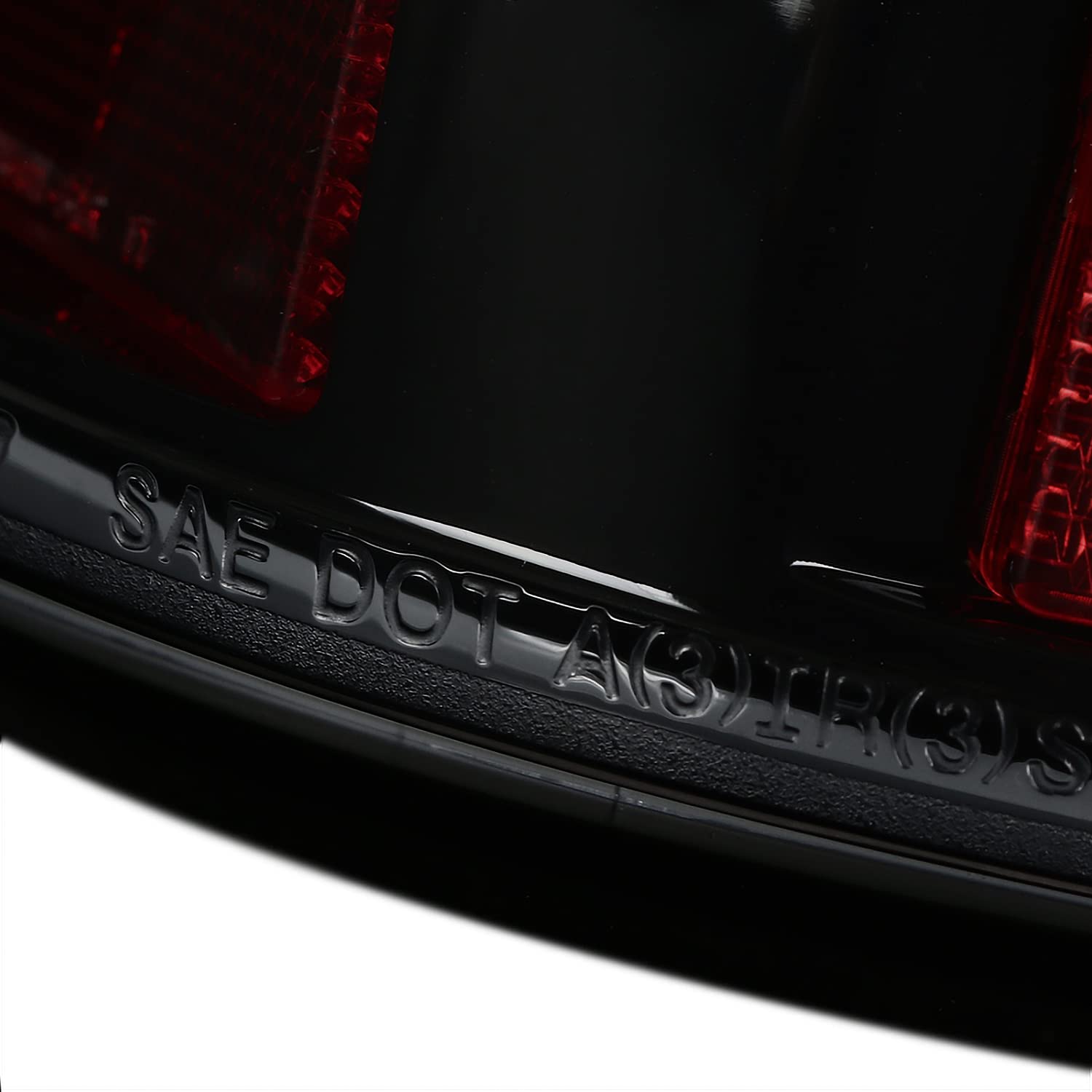 Jet Black Housing SPEC-D TUNING Red LED Bar Tail Lights Compatible with 2003-2006 Chevy Silverado 1500/1500HD/2500/2500HD, 2004-2006 Chevy Silverado 3500, Left + Right Pair Assembly