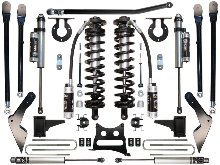 Stage 5 Coilover Conversion System, ICON 4-5.5" Lift Compatible with 2005-2010 Ford F250/F350, K63115