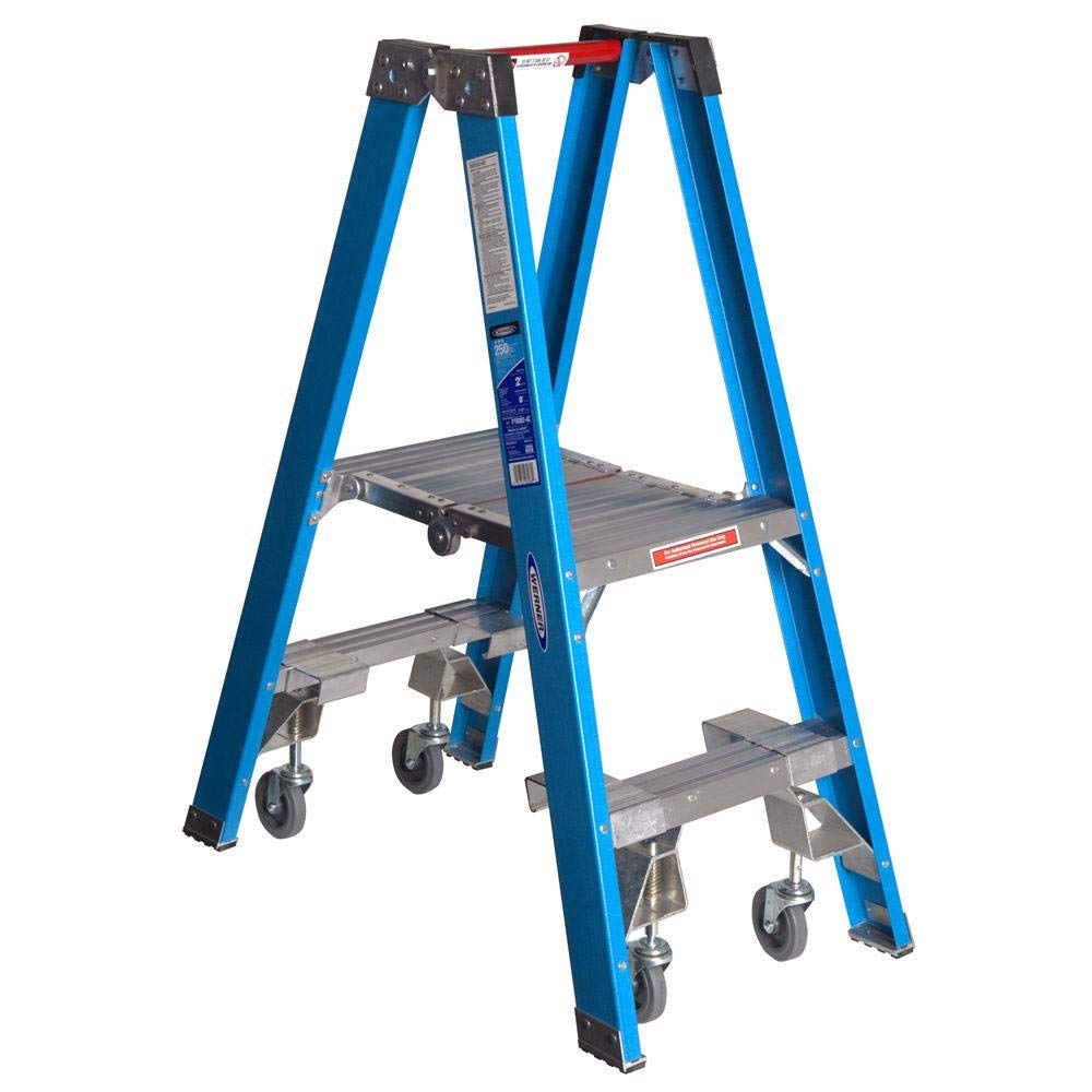 Twin Platform Ladder, Werner (PT6003-4C) Fiberglass