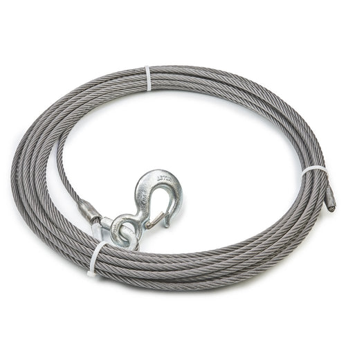 Winch Accessory WARN 23677: EIPS Industrial Grade Steel Cable Wire Rope with Hook, 7/16" Diameter x 75' Length, 10.2 Ton (20,400 lb) Capacity