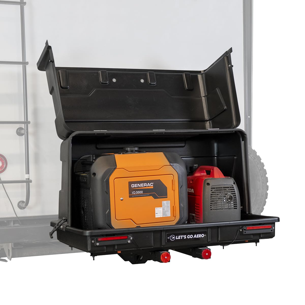 Geardeck Let's Go Aero H00604 Slide-Out Cargo Carrier with LED Tail Light Kit (17 C.F.)