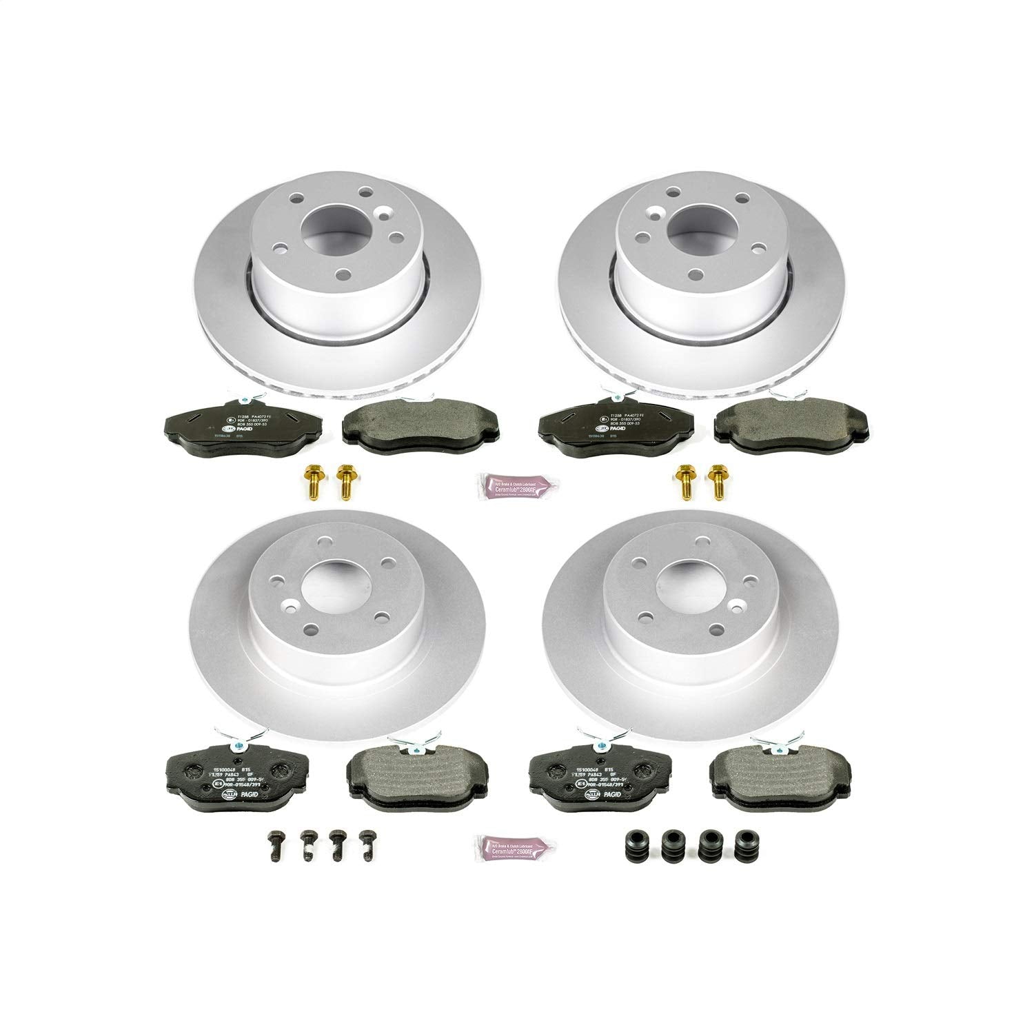 Power Stop ESK6153 Euro-Stop Front & Rear Brake Kit For Land Rover Discovery 1999-2004 [Model Specific] L& Rover